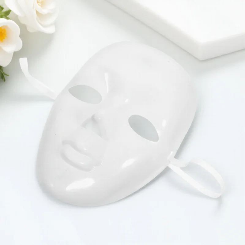 DIY White Plastic Face Mask for Crafts and Party Decorations