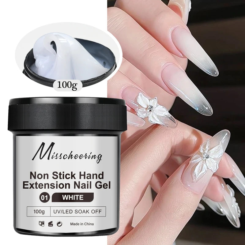 100g White Non-Stick Nail Gel for 3D Sculpting & Art - UV/LED Soak Off