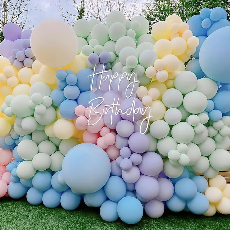 Pastel Rainbow Latex Balloons for Baby Shower Gender Reveal Engagement Bachelorette Easter Bridal Party - 5 or 10 Inch, Safe Chemical-Free