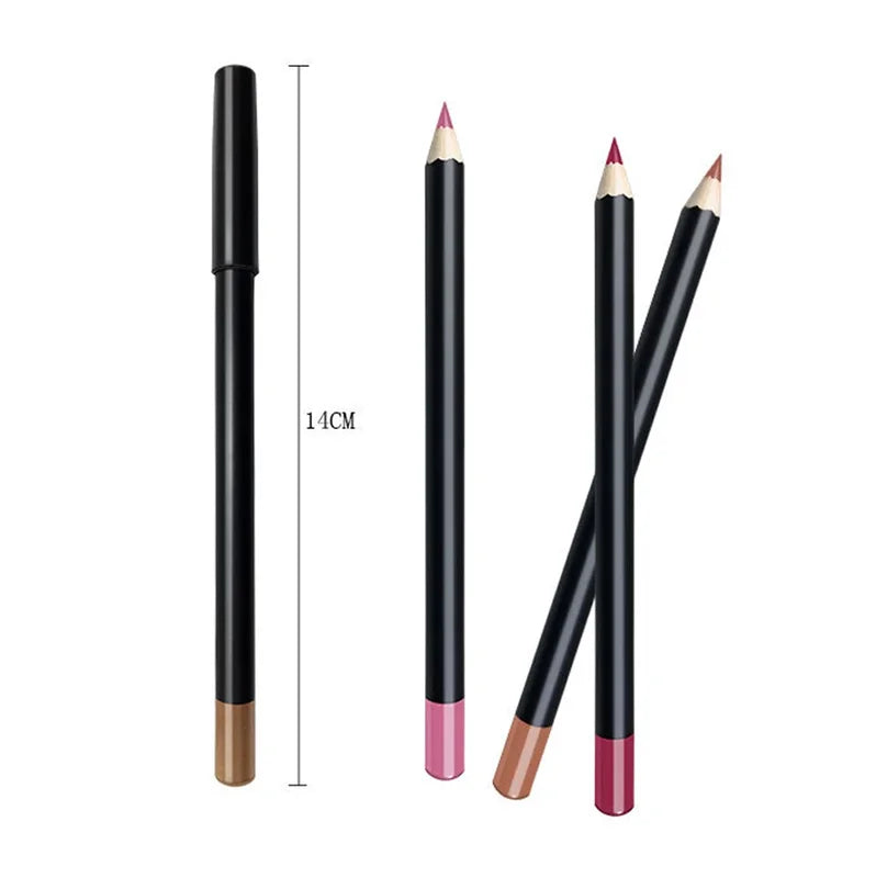 Multi-Color Vegan Lip & Eye Pencil Set - Sharpenable, Versatile Makeup