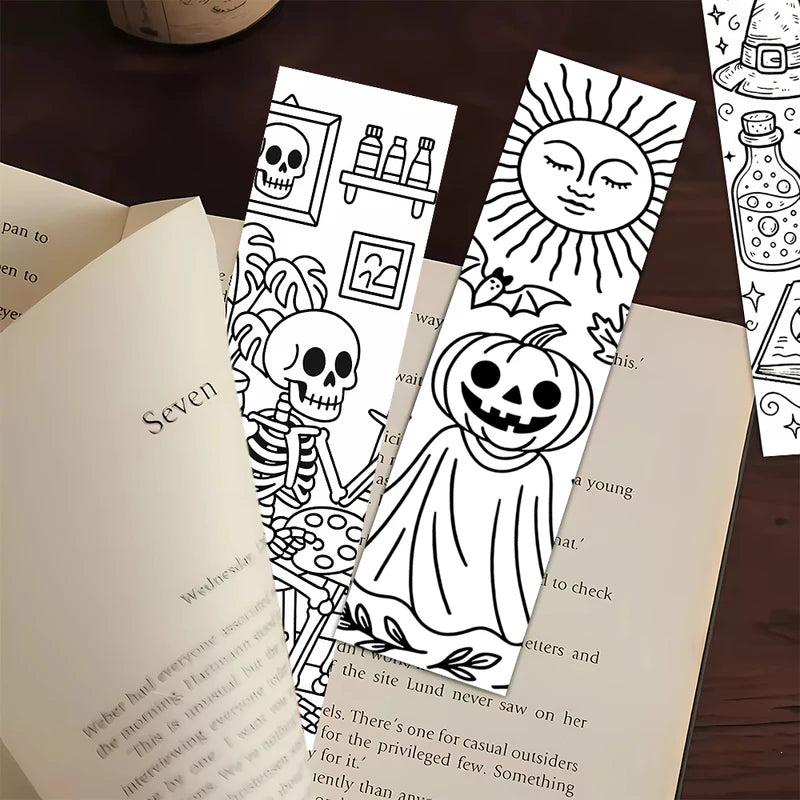 32-Pack Halloween Bookmarks for Kids & Teachers - Back-to-School & Holiday