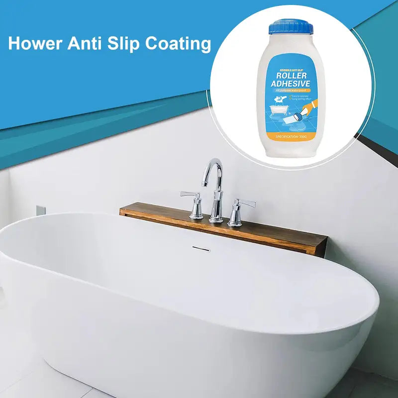 Clear Anti-Slip Coating for Bathtubs & Floors - Non-Skid Bathroom Paint