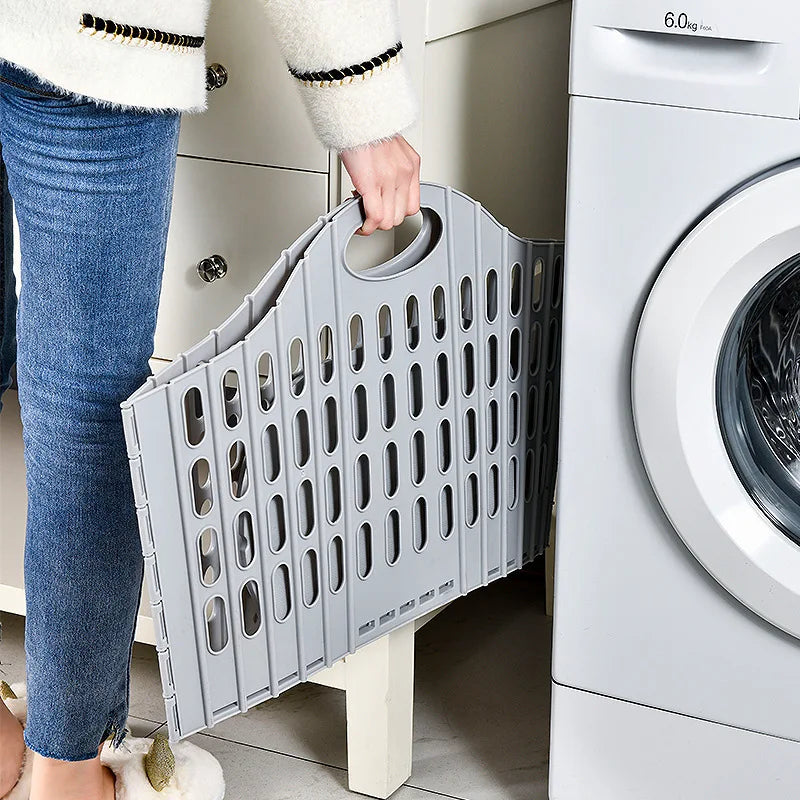 Foldable Wall-Mount Laundry Basket for Bedroom & Bathroom Storage