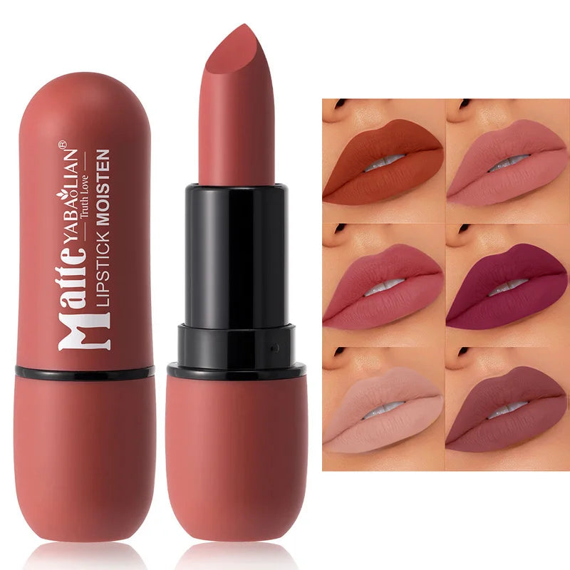 Long-Lasting Waterproof Matte Lipstick - High Pigment Velvet Lip Color