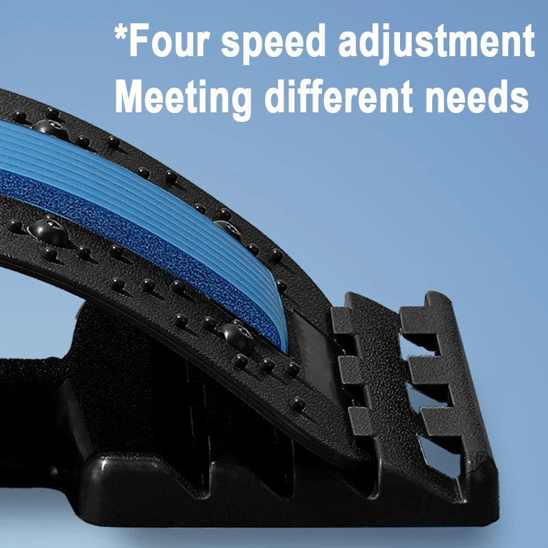 4-Level Adjustable Back Stretcher Lumbar Support Massage Roller for Spine Relaxation