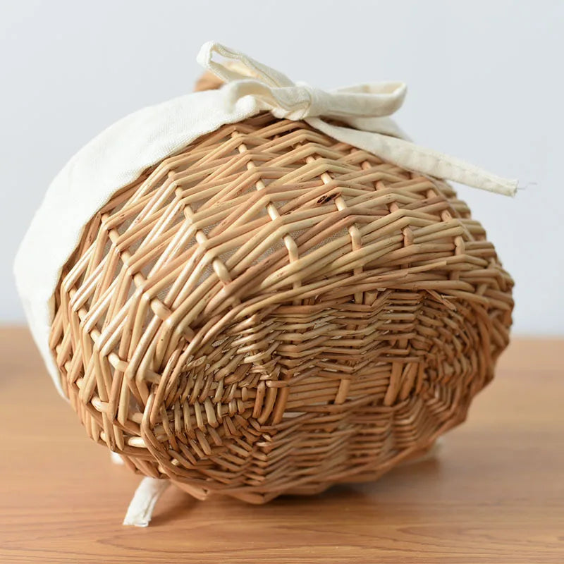 Handmade Willow Easter Basket with Handle for Egg Hunt Home Decor Gift