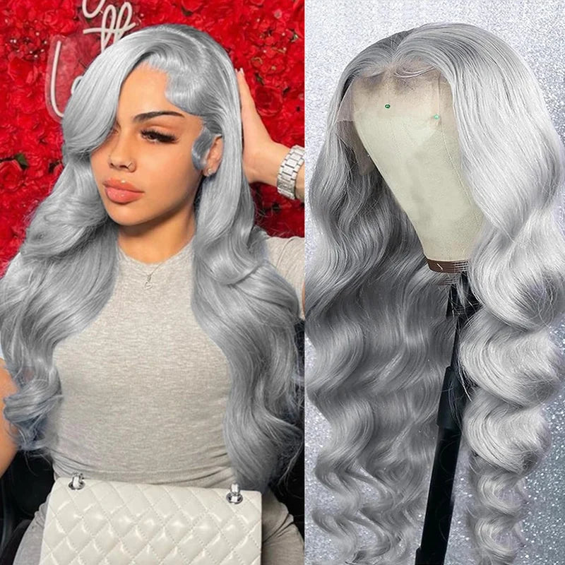 Brazilian Human Hair Wig with HD Transparent Lace Front 28-42in, Pre-Plucked, Body Wave, 200% Density, Multiple Colors & Lengths
