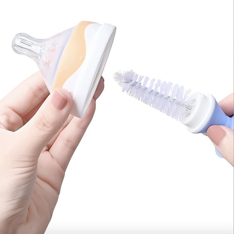2-in-1 Baby Bottle Cleaner with Nipple Brush and Suction Cup - Soft Touch, Multifunctional