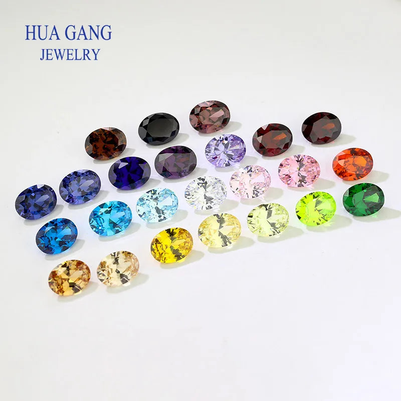 Multicolor Cubic Zirconia Loose Stones for Jewelry Making - 8mm-11mm Sizes