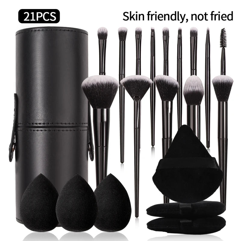 Professional Makeup Brush Set with Soft Detail, Blush, Foundation, Concealer & Eye Brushes