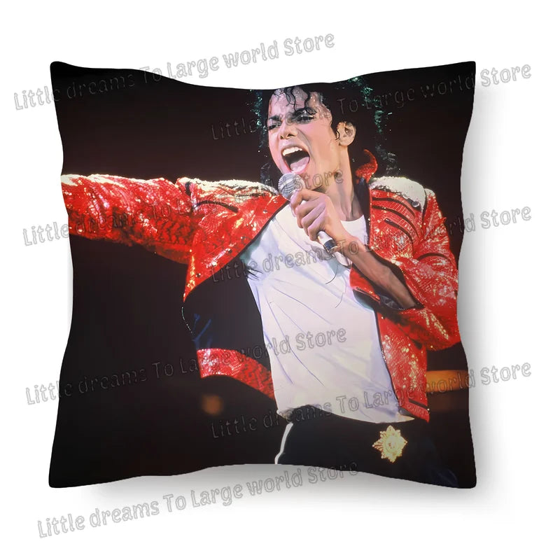 Michael Jackson Pillowcase 45x45cm Singer MJ Decorative Pillow Cover for Sofa Cushions