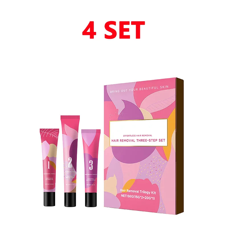 Facial Hair Remover Cream Kit for Women - Gentle, Quick 15-Minute Removal on Face & Chin