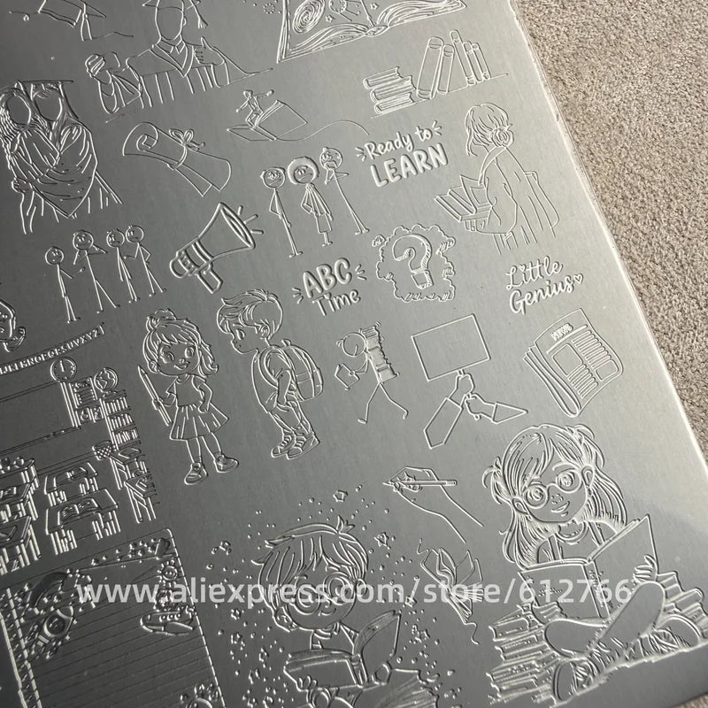 African Savannah Nail Art Stamping Plates Elephant Imageplate for Creative Nail Designs