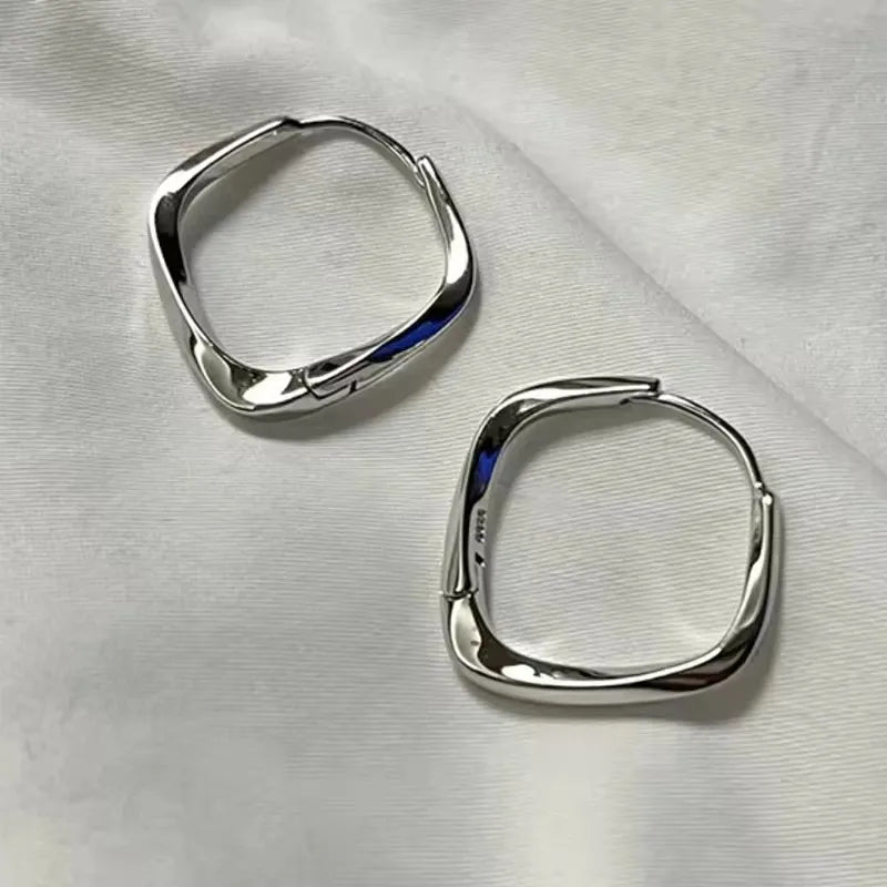Sterling Silver Geometric Stud Earrings for Women - Versatile Jewelry Gift