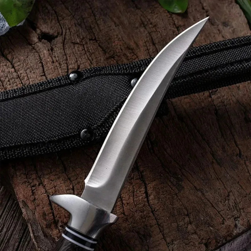 Stainless Steel Sashimi Knife Cleaver with Wooden Handle - Meat Fish Filleting & Butcher Kitchen Knife