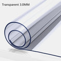 Transparent PVC Table Cover 2mm Thick Glass Cloth for Dining & Living Room