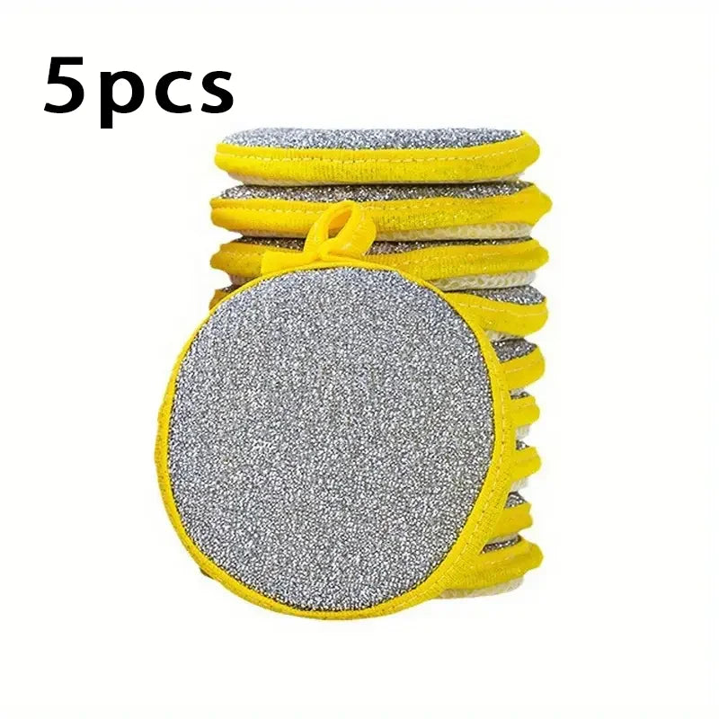Double-Sided Dishwashing Sponges Set - Reusable Kitchen Cleaning Tools, 5 or 10 Pieces