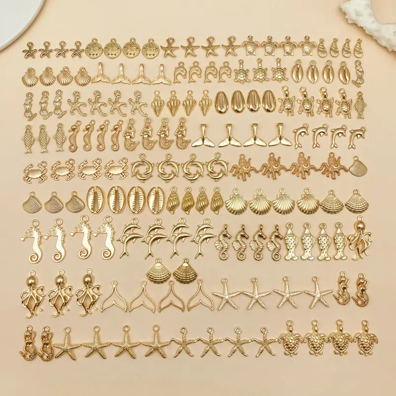 Mixed Ocean Shell Charm Pendants for DIY Earrings 20/50/100pcs