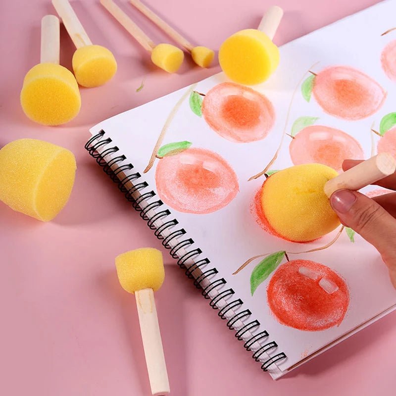Set of 3-6 Painting Sponge Brushes for DIY Art and Craft Projects