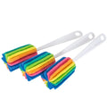 Rainbow Sponge Bottle Brush with Long Handle - Reusable Glass & Mug Cleaning Tool