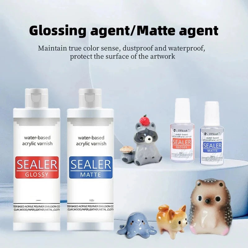 Water-Based Gloss & Matte Oil Finish for Art, Wood, Stone, Resin, Clay - Waterproof & Non-Yellowing