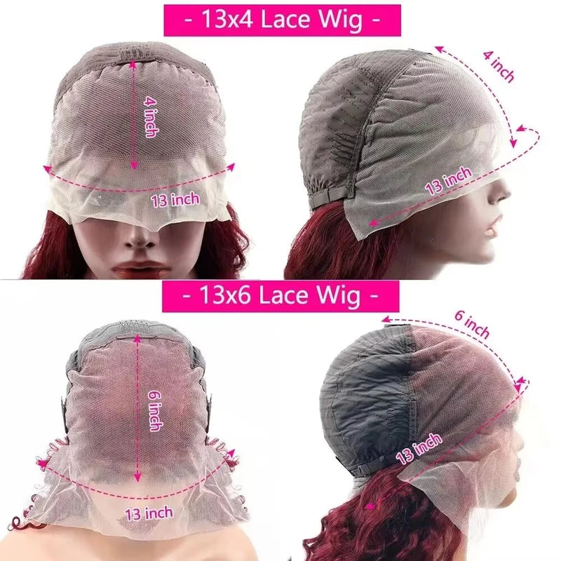 Human Hair Wig 13x4 13x6 HD Transparent Lace Front Wigs Pre-Plucked 200-220 Density