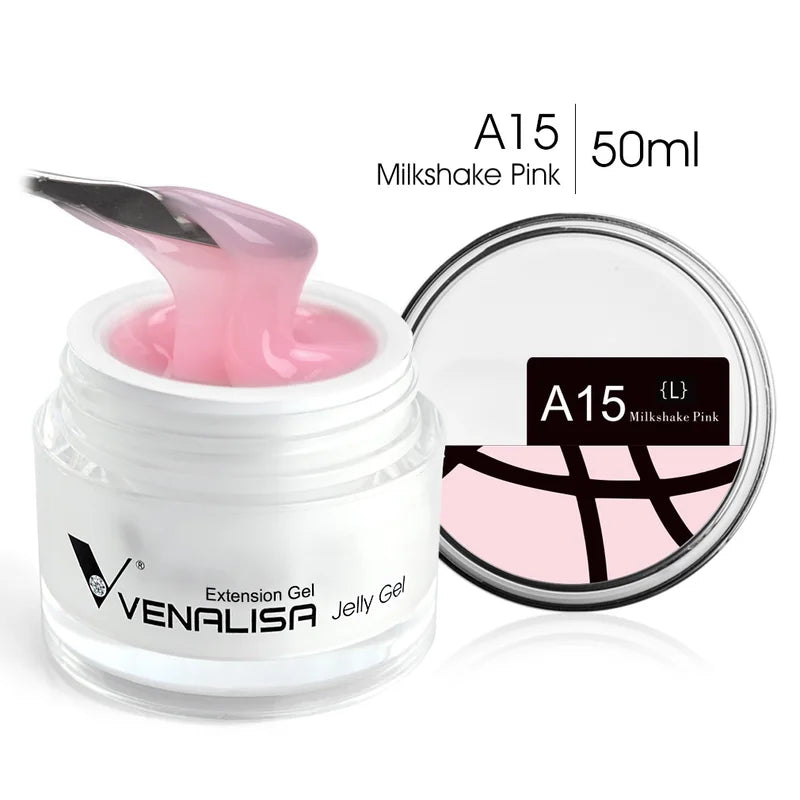 50ml Jelly Builder Extension Gel for Nail Art - Self-Leveling Transparent Nail Polish