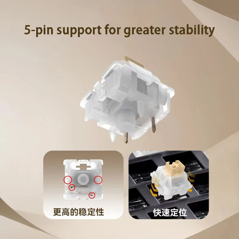 Silent Tactile Mechanical Keyboard Switches 5Pin for Gaming Office - Multiple Variants