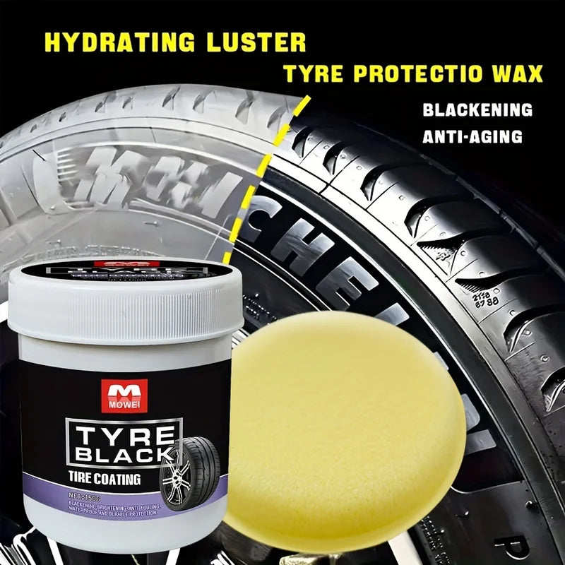 Car Tire Gloss Wax - Rust-Proof, Decontamination & Shine Cream for Tire Care