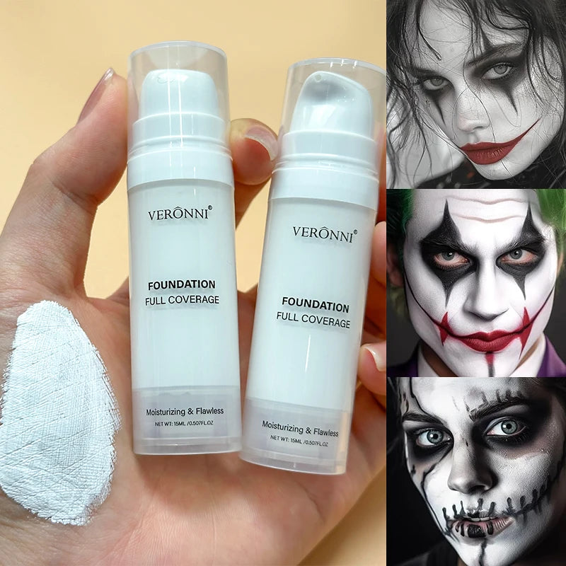 Matte White Liquid Foundation Makeup Stick - Buildable, Waterproof & Long-Lasting