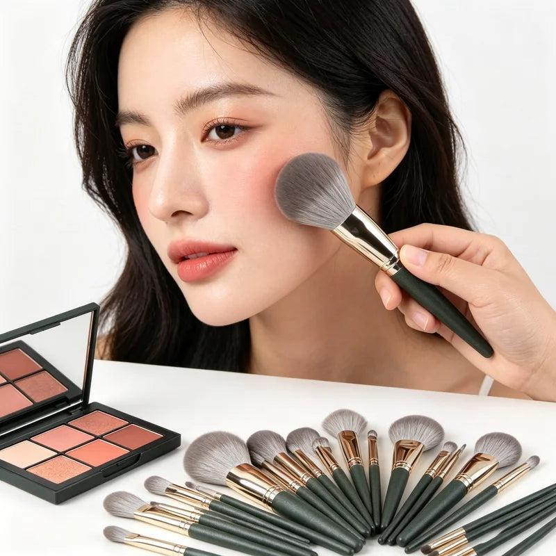 14-Piece Makeup Brush Set - Professional Fluffy Eyeshadow, Concealer, Blush Brushes