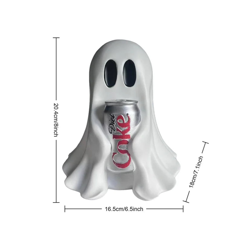 Funny Ghost Resin Desk Decor - Halloween Spooky Office Ornament Gift