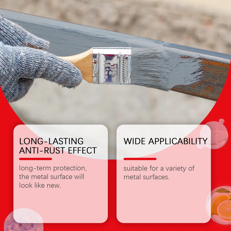 Water-Based Metal Anti-Rust Paint - Waterproof, Rust-Proof Primer for Metal Surfaces