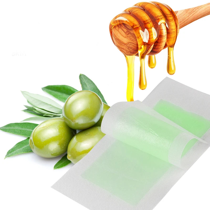 15Pcs Aloe Scent Disposable Hair Removal Wax Strips for Face & Body