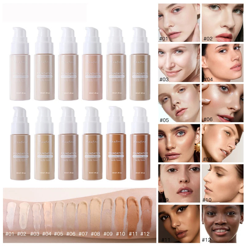 Liquid Foundation Makeup Face Concealer Waterproof Sweat-Resistant Cosmetics