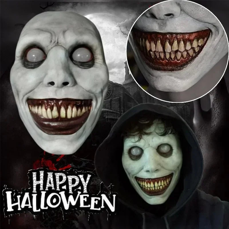 Halloween Smile Demon Mask for Cosplay Party Ghost Costume Haunted House Decor
