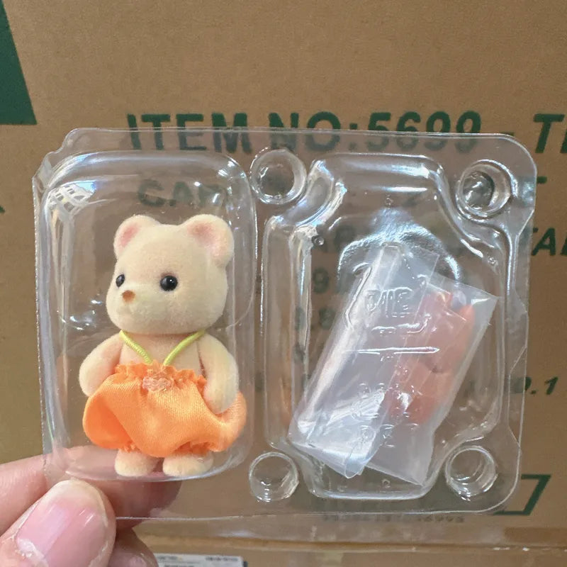 Sylvanian Families Baby Fairy Series Mini Figures with Flower Leaf Wings - Collectible Blind Bag Toy