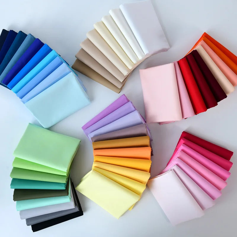 Cotton Fabric Solid Color Cloth for Sewing and DIY Clothing Projects