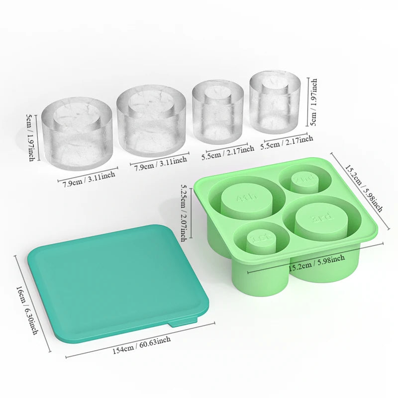Silicone Ice Cube Mold for Stanley Tumblers 20oz-40oz with Lid
