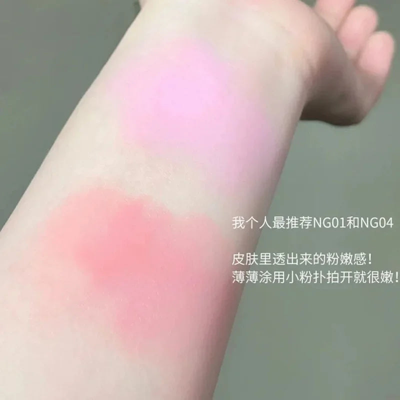 Matte Mousse Blush Face Makeup - Pore-Blurring, Long-Lasting, Waterproof, Natural Dewy Finish