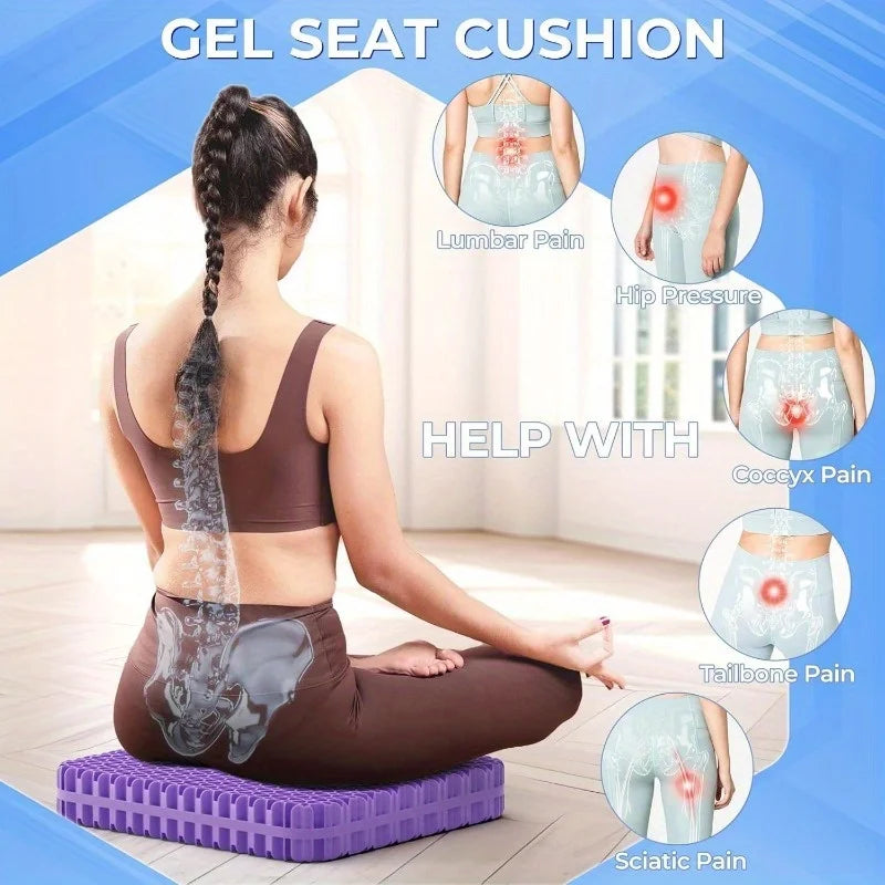 Breathable Gel Seat Cushion for Office Chair Long Sitting Comfort Thickened