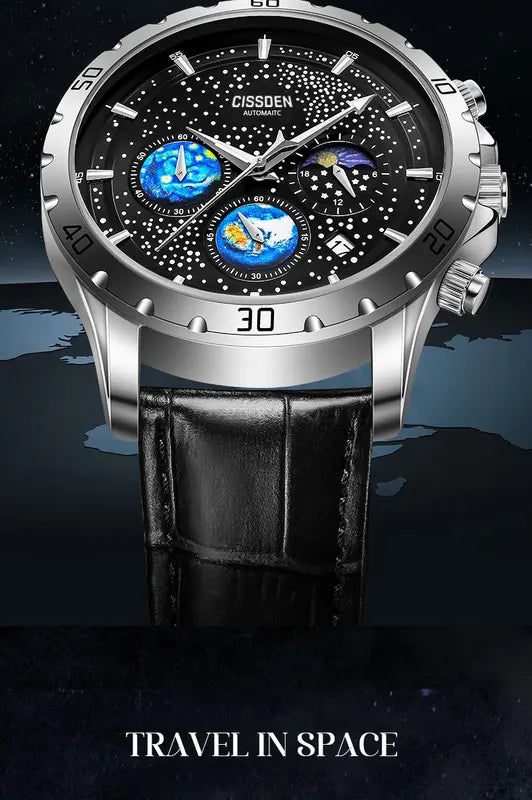 Men's Quartz Watch with Night Light Water Resistance for Business & Casual Use
