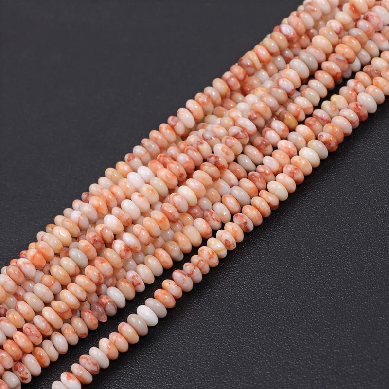 Natural Flat Round Beads for Jewelry Making - Abacus Jasper & Quartz Gems, 2mm