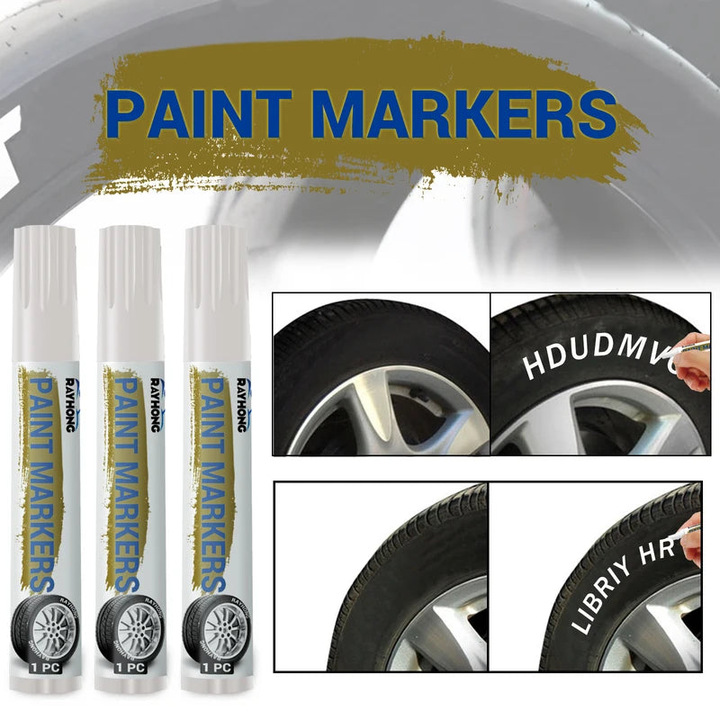 Waterproof Car Tire Marking Pen Oil-Based Permanent Paint Marker for Rubber and Metal