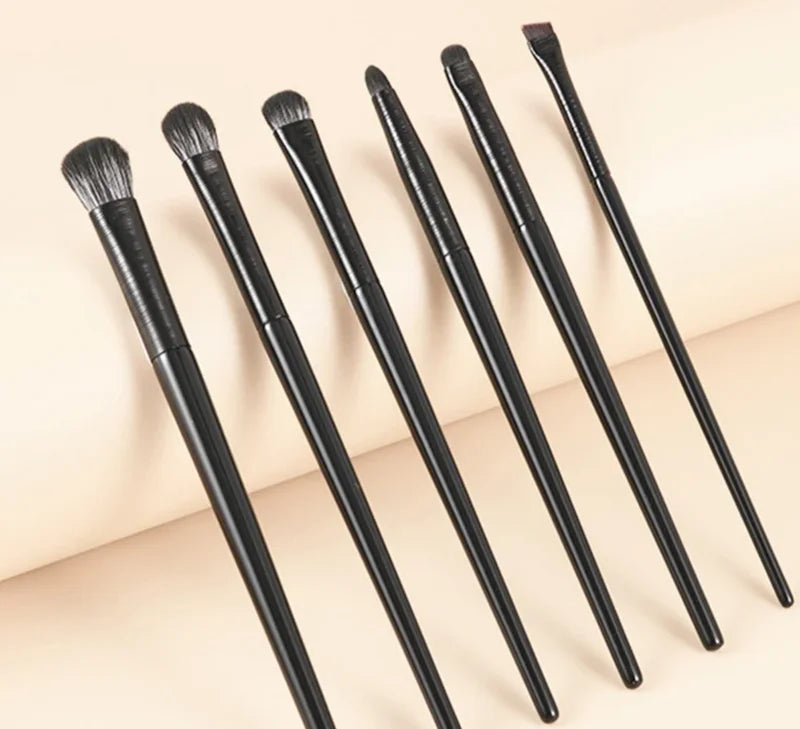 6-Piece Eye Makeup Brush Set - Professional Soft Contouring Eyeliner Eyebrow Brushes