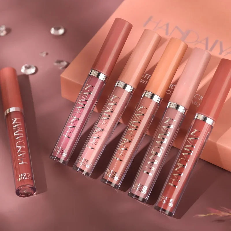 6-Piece Waterproof Long-Lasting Matte Lipstick Set for Women - Non-Stick & Hydrating