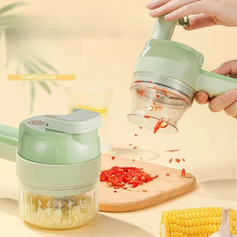 Electric Vegetable Chopper Food Processor with Garlic Ginger Onion Cutter