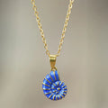 Ocean Conch Shell Pendant Necklace for Women - Stainless Steel Dripping Oil Collar Jewelry, 50cm