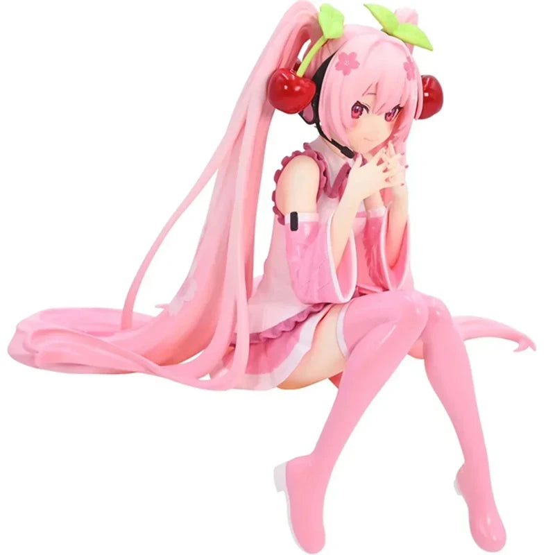 Hatsune Miku Anime Action Figure Toy - Pink Cherry Dress PVC Model for Kids & Collectors