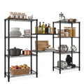 Heavy-Duty 4-Tier Steel Garage Storage Shelves - Adjustable Wire Racks, Black, 72" H